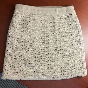 Cotton-On Crochet Mini Skirt in Color Stone